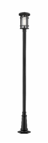 Jordan 1 Light Outdoor Post Mounted Fixture Clear Seedy Perspective: front