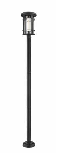 Jordan 1 Light Outdoor Post Mounted Fixture Clear Seedy Perspective: front