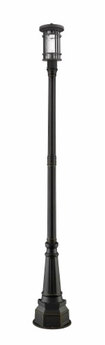 Jordan 1 Light Outdoor Post Mounted Fixture Clear Seedy Perspective: front