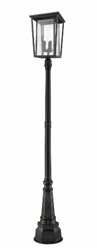 Seoul 3 Light Outdoor Post Mounted Fixture Clear Perspective: front