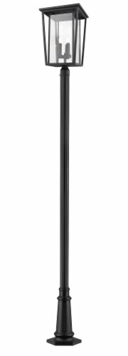 Seoul 3 Light Outdoor Post Mounted Fixture Clear Perspective: front