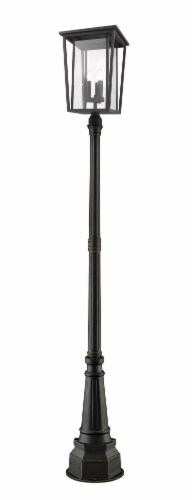 Seoul 3 Light Outdoor Post Mounted Fixture Clear Perspective: front
