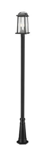 Millworks 2 Light Outdoor Post Mounted Fixture Clear Beveled Perspective: front