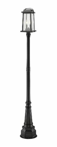 Millworks 2 Light Outdoor Post Mounted Fixture Clear Beveled Perspective: front