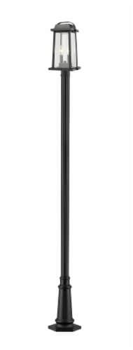 Millworks 2 Light Outdoor Post Mounted Fixture Clear Beveled Perspective: front