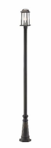Millworks 2 Light Outdoor Post Mounted Fixture Clear Beveled Perspective: front