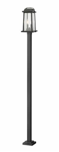 Millworks 2 Light Outdoor Post Mounted Fixture Clear Beveled Perspective: front
