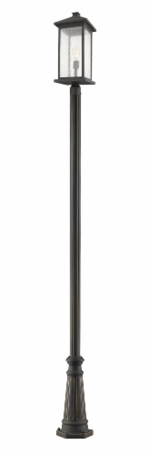 Portland 1 Light Outdoor Post Mounted Fixture Clear Beveled Perspective: front