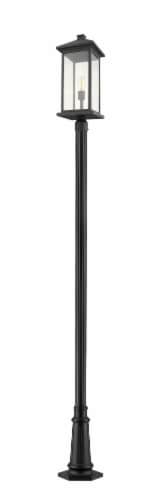 Portland 1 Light Outdoor Post Mounted Fixture Clear Beveled Perspective: front