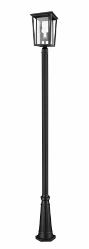 Seoul 2 Light Outdoor Post Mounted Fixture Clear Perspective: front