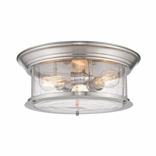 Z-Lite 727F16-BN 6.5 x 15.5 in. Sonna Flush Mount, Brushed Nickel Perspective: front