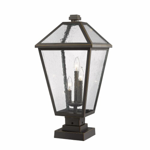 Z-Lite 3 Light Outdoor Pier Mounted Fixture Perspective: front