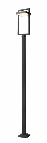 1 Light Outdoor Post Mounted Fixture Frame Finish Black Perspective: front