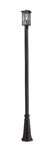 1 Light Outdoor Post Mounted Fixture Frame Finish Black Perspective: front