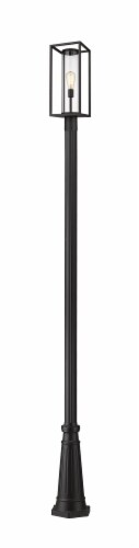 1 Light Outdoor Post Mounted Fixture Frame Finish Black Perspective: front