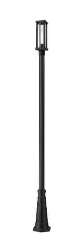 1 Light Outdoor Post Mounted Fixture Frame Finish Black Perspective: front