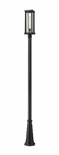 1 Light Outdoor Post Mounted Fixture Frame Finish Black Perspective: front