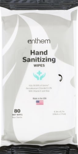 Anthem Hand Sanitizing Wipes Perspective: front