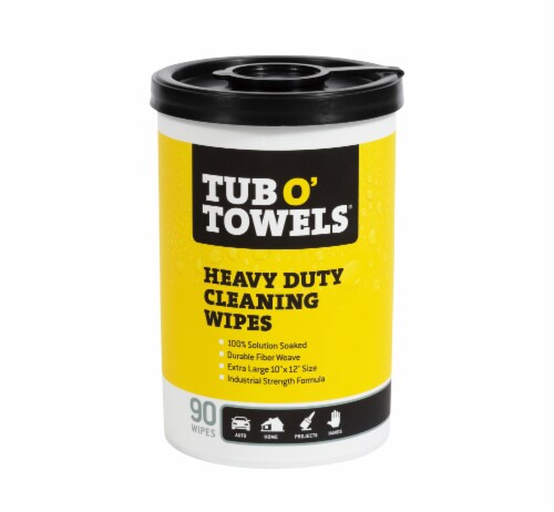 Tub O' Towels Heavy Duty Cleaning Wipes Perspective: front