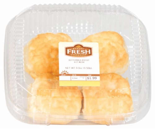 Bakery Fresh Buttermilk Biscuits 4 Count Perspective: front