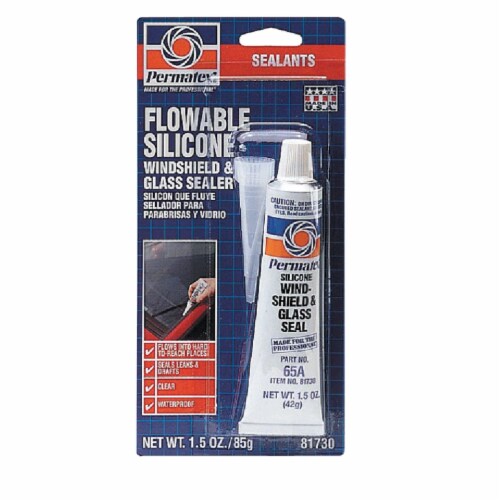 Permatex® Flowable Silicone Windshield and Glass Sealeant Perspective: front