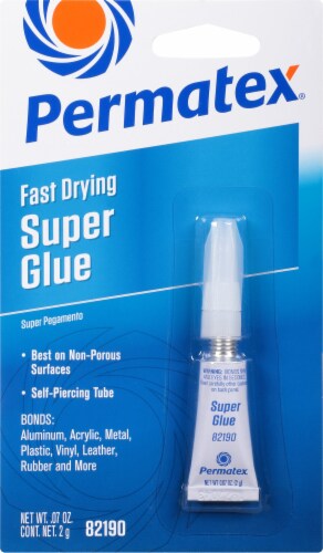 Permatex 82190 Super Glue Adhesive - 2 Gram Tube Perspective: front