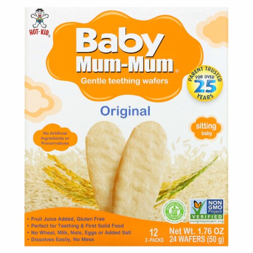 Baby Mum-Mum Vegetable Teething Wafers Baby Snack, 1.76 Oz Box, (6 Pack) 