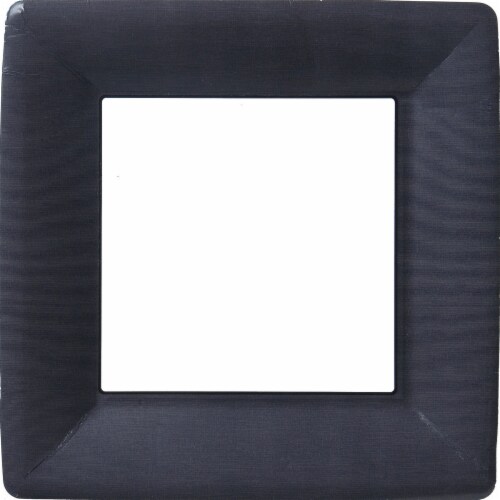 Boston International Square Paper Plates - 8 Pack - Black Perspective: front