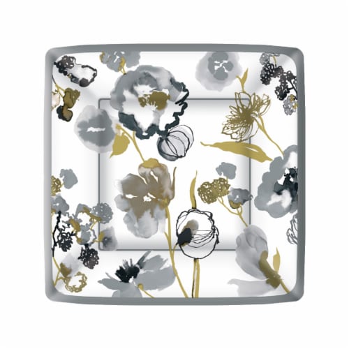 Boston International Ariella Square Plate - Silver Perspective: front
