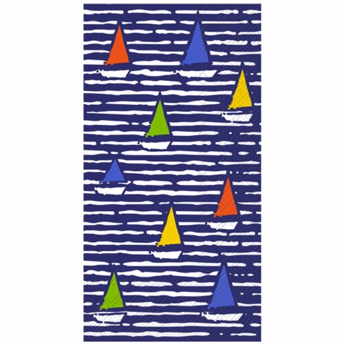 Boston International Waterline Boats Guest Napkin Perspective: front