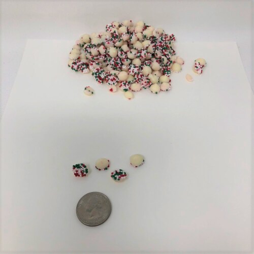 White Mini Smooth and Melty Mints 5 pounds White Misty Mints Perspective: front