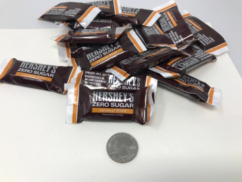 Zero Sugar Hershey Bars caramel filled chocolate 5 pounds Hershey's Sugar Free Perspective: front