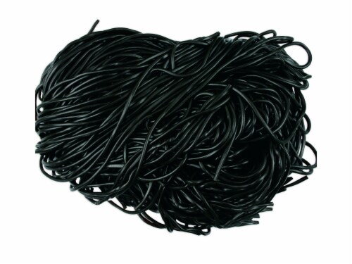 Shoestring Black Licorice Laces 6 pounds black laces Perspective: front
