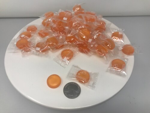 Peach Sugar Free Candy 1 pound hard sucking candy Perspective: front