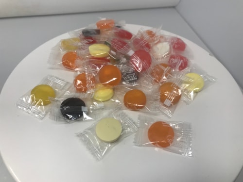 Tropical Flavors Sugar Free Candy 2 pounds hard sucking candy Perspective: front