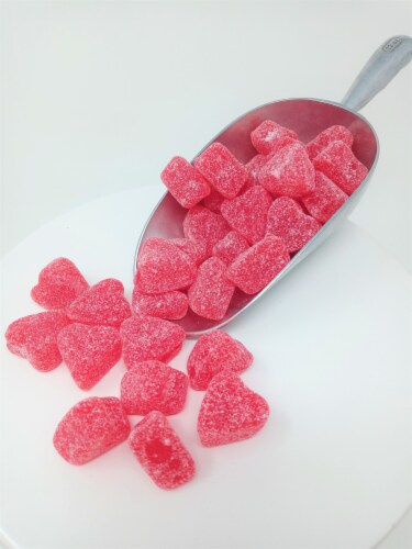 SOUR Cherry Jelly Hearts Valentine's Day Candy Valentine Candy 2 pound Perspective: front