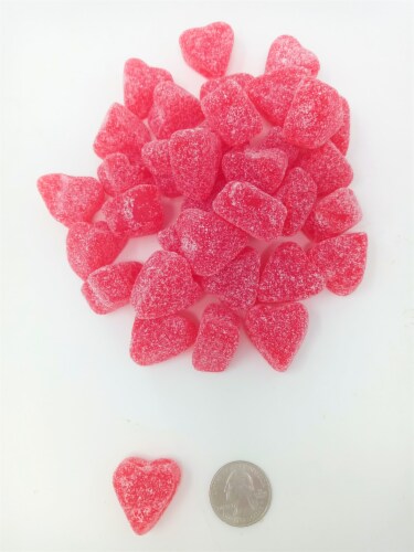 SOUR Cherry Jelly Hearts Valentine's Day Candy Valentine Candy 5 pound Perspective: front