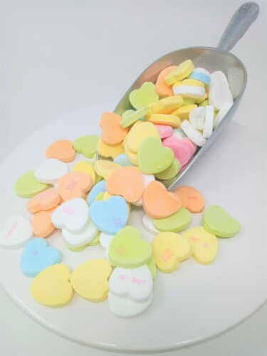Large Conversation Hearts 1 pound Pastel Conversation Hearts Perspective: front