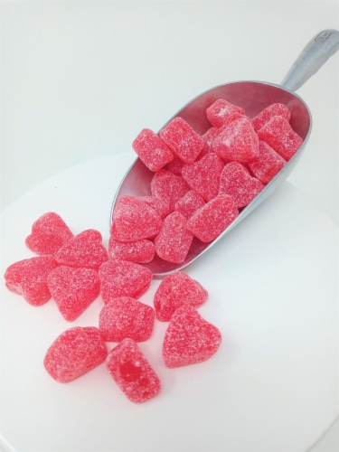 Cherry Jelly Hearts Valentine's Day Candy Valentine Candy 2 pounds Perspective: front