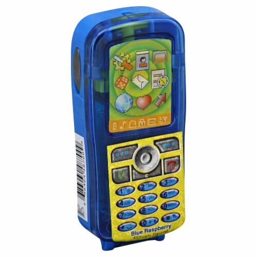 Kidsmania Blue Raspberry Flip Phone Perspective: front
