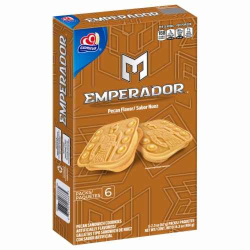 Gamesa® Emperador® Pecan Cookies 14.3 oz. Bag Perspective: front