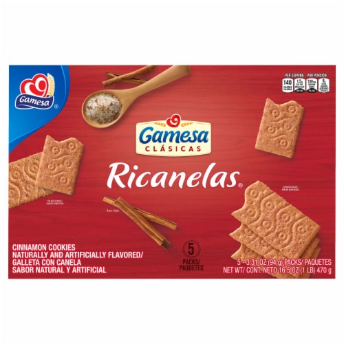 Gamesa® Ricanelas Cinnamon Cookies Perspective: front