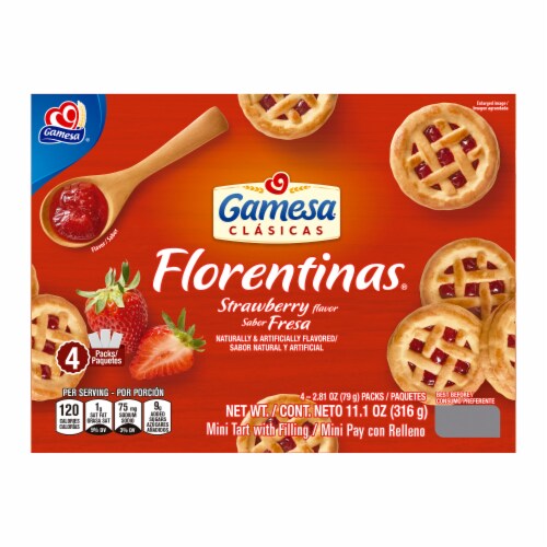 Gamesa® Florentinas® Strawberry Cookies Snacks Perspective: front