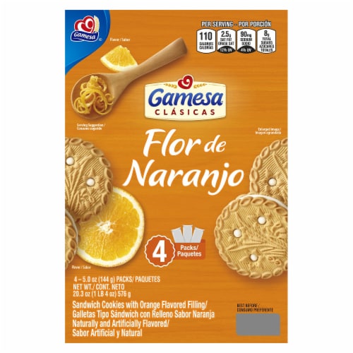 Gamesa® Flor De Naranjo Sandwich Cookies Perspective: front
