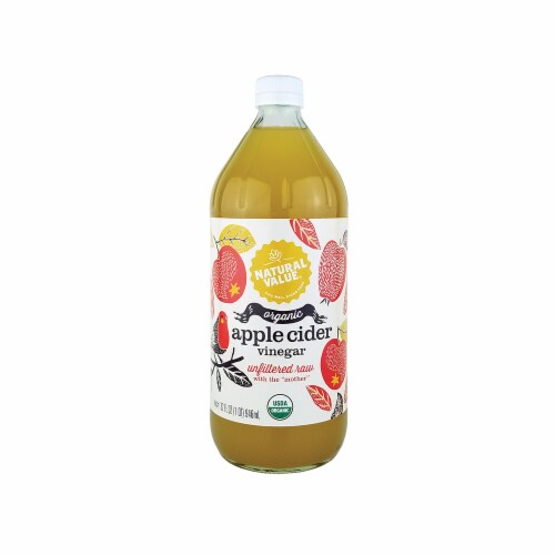 Natural Value 32 oz. Organic Apple Cider Vinegar / 12ct. case, 12 ct