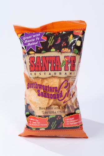 Santa Fe Restaurant Southwestern Seasoned Tortilla Chips Perspective: front