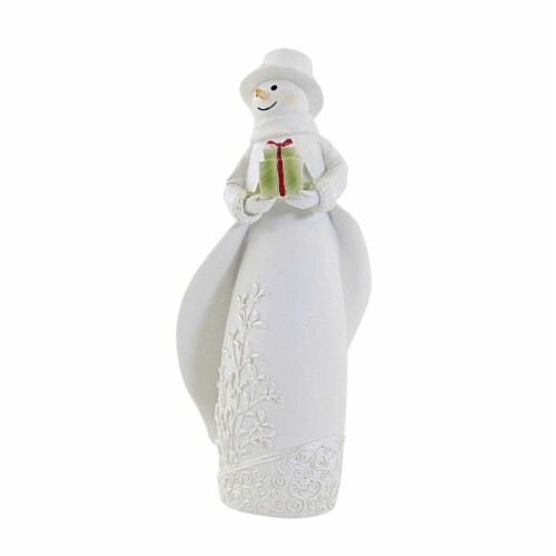 Christmas Snowman Figure Pearl Dolomite Christmas Long Coat 134433 Gift Perspective: front