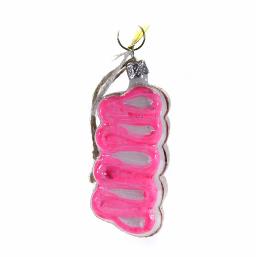Holiday Ornament Ribbon Candy Glass Sweet Treats Old Fashion Hard Go6983 Red Perspective: front