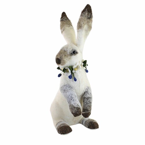 Easter Daisy Spring Bunny Felt Furry Flowers Realistic 12022 White Perspective: front