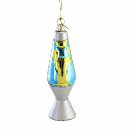 Holiday Ornament Lava Lamp Glass Ornament Retro 60S 70S Slime Go8357 Blue Perspective: front
